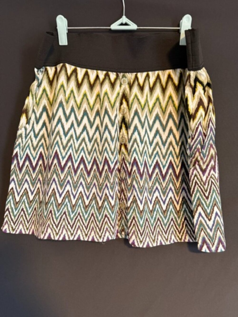 Apostrophe Zigzag Pattern Skirt